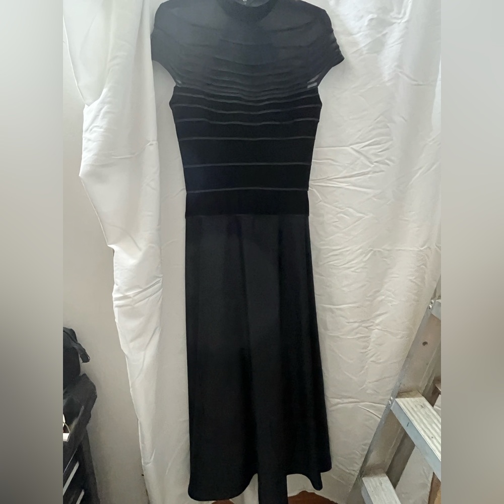 Neiman Marcus long black velvet dress